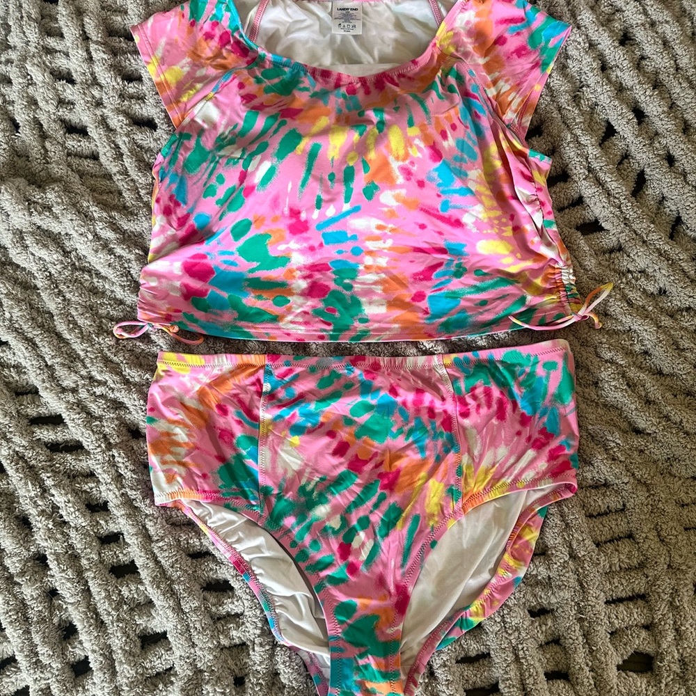 Lands End Tie Dye 2 piece